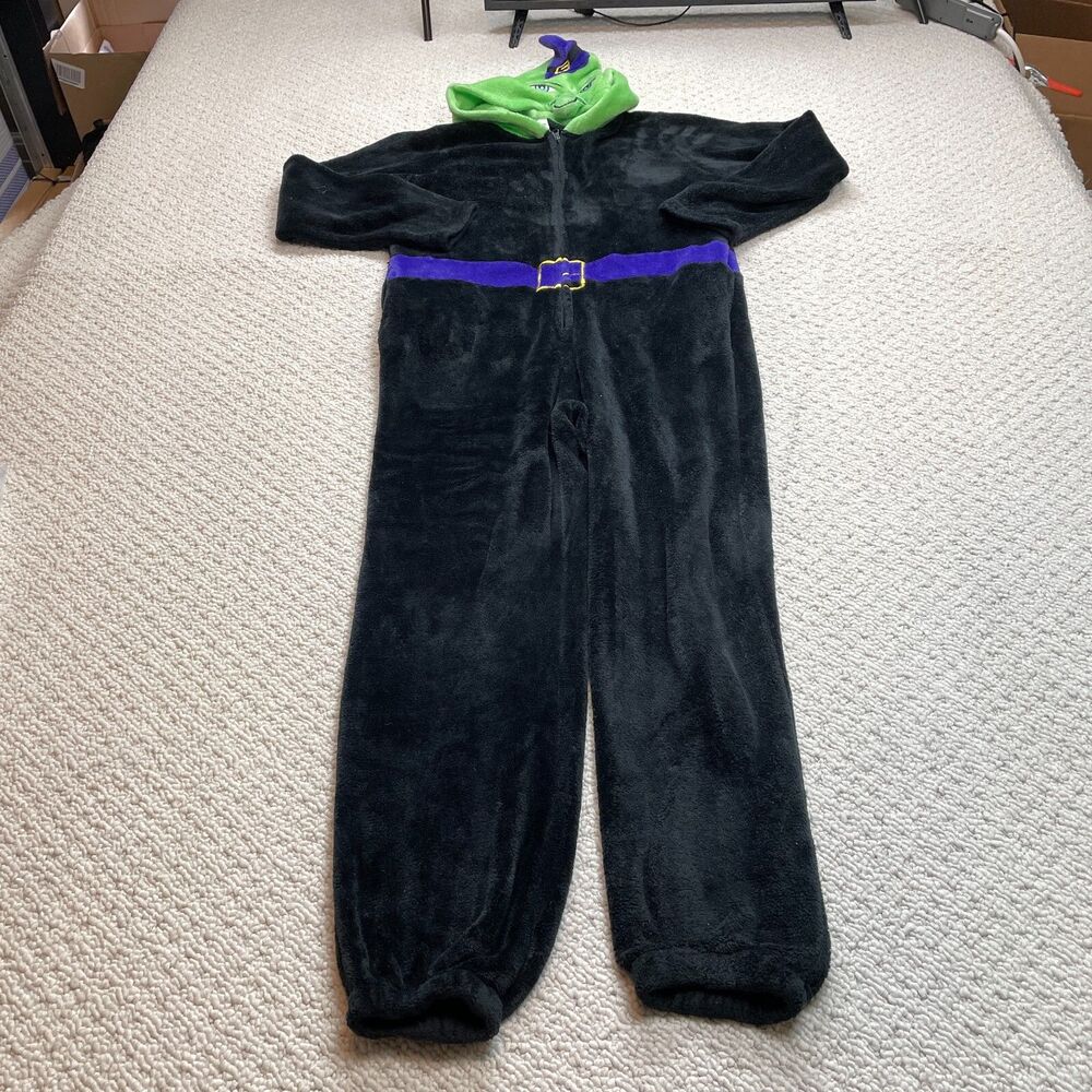 Body Candy Plush Character PJ One Piece Hooded Size Large Black Witch Costume